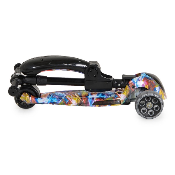 Trotinetă 2 în 1 pentru Copii Byox Rumble Wild Dragon – Cu Scaun, Muzică, Lumini 3D și Roți PU, 3–8 ani