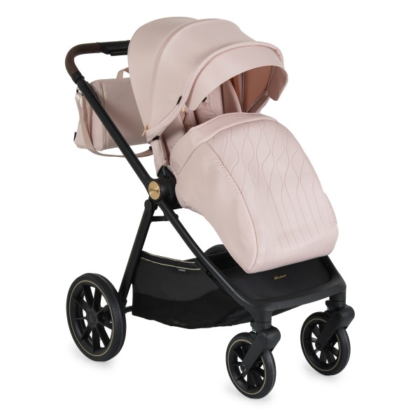 Cărucior 2 în 1 Cangaroo Celebrity Cloud pink – Landou și Scaun Reversibil, Pliere Compactă, 0-4 Ani, Husă Picioare, Geantă, UV50+ 