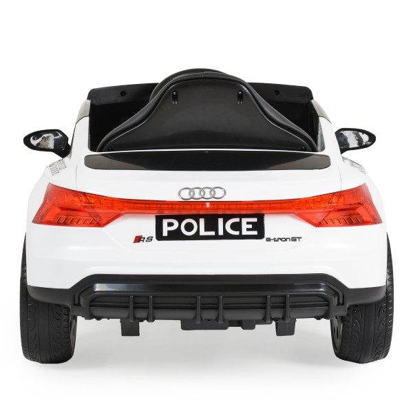 Mașină Electrică Poliție pentru Copii 3–8 Ani – Audi RS e-tron, 2 Motoare, Lumini, Telecomandă, Muzica