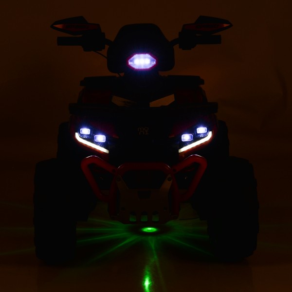 ATV Electric Copii 3+ ani - Moni Speed Buggy Red cu 4 Motoare 25W, Baterie 12V, Telecomandă, Lumini și MP3