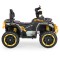 ATV Electric Copii 3+ ani - Moni Speed Buggy Yellow cu 4 Motoare 25W, Baterie 12V, Telecomandă, Lumini și MP3