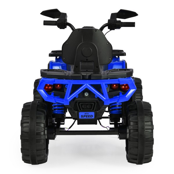 ATV Electric Copii 3+ ani - Moni Speed Buggy Blue cu 4 Motoare 25W, Baterie 12V, Telecomandă, Lumini și MP3