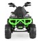 ATV Electric Copii 3+ ani - Moni Speed Buggy Green cu 4 Motoare 25W, Baterie 12V, Telecomandă, Lumini și MP3