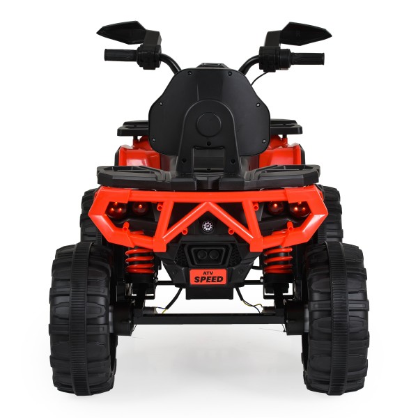 ATV Electric Copii 3+ ani - Moni Speed Buggy Red cu 4 Motoare 25W, Baterie 12V, Telecomandă, Lumini și MP3