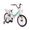 Bicicleta copii cu roti ajutatoare Byox Quincy Mint 18 inch, varsta recomandata 5 - 9 ani, accesorii incluse