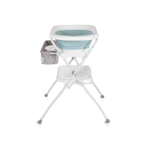 Cadita de baie pliabila 2 in 1 pentru bebe, Cangaroo Como Albastru, Saltea de infasat inclusa Cadita de baie pliabila 2 in 1 pentru bebe, Cangaroo Como Albastru, Saltea de infasat inclusa