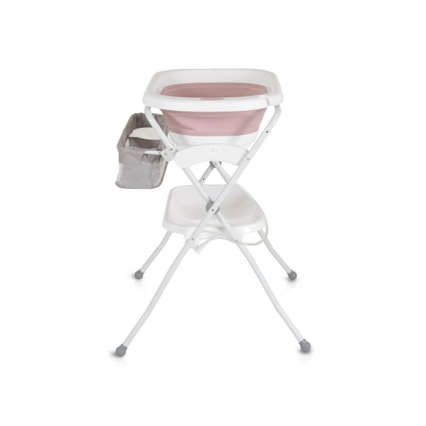 Cadita de baie pliabila 2 in 1 pentru bebe, Cangaroo Como Roz, Saltea de infasat inclusa Cadita de baie pliabila 2 in 1 pentru bebe, Cangaroo Como Roz, Saltea de infasat inclusa