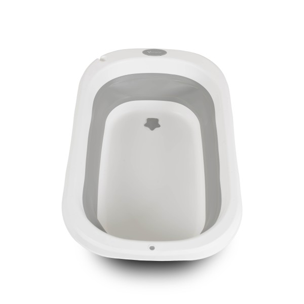 Cadita de baie pliabila 2 in 1 pentru bebe, Cangaro Como Gri, Saltea de infasat inclusa Cadita de baie pliabila 2 in 1 pentru bebe, Cangaro Como Gri, Saltea de infasat inclusa