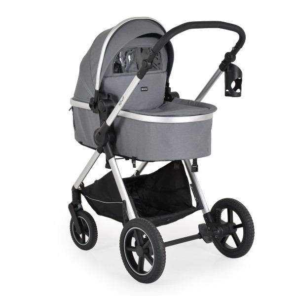 Cărucior 2 în 1 Moni Alina Titanium grey – Transformabil în Landou, Scaun Reversibil, Compact și Ușor, Accesorii Incluse, 0–4 Ani