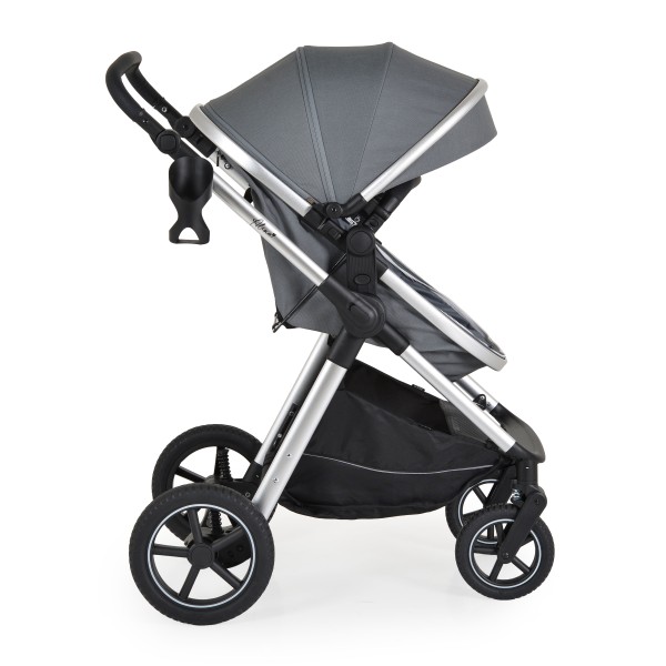Cărucior 2 în 1 Moni Alina Titanium grey – Transformabil în Landou, Scaun Reversibil, Compact și Ușor, Accesorii Incluse, 0–4 Ani