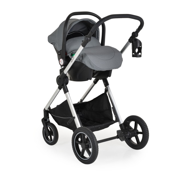Cărucior 2 în 1 Moni Alina Titanium grey – Transformabil în Landou, Scaun Reversibil, Compact și Ușor, Accesorii Incluse, 0–4 Ani
