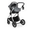 Cărucior 2 în 1 Moni Alina Titanium grey – Transformabil în Landou, Scaun Reversibil, Compact și Ușor, Accesorii Incluse, 0–4 Ani