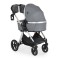Cărucior 2 în 1 Moni Alina Titanium grey – Transformabil în Landou, Scaun Reversibil, Compact și Ușor, Accesorii Incluse, 0–4 Ani