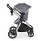 Cărucior 2 în 1 Moni Alina Titanium grey – Transformabil în Landou, Scaun Reversibil, Compact și Ușor, Accesorii Incluse, 0–4 Ani