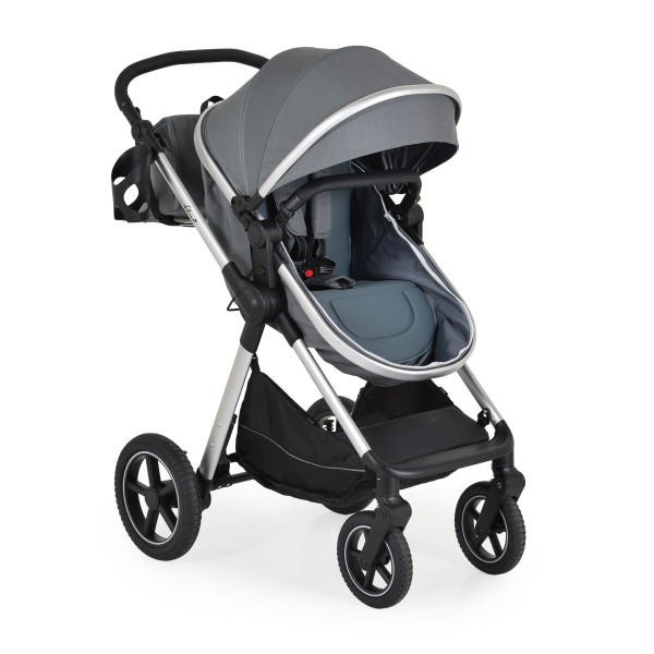 Cărucior 2 în 1 Moni Alina Titanium grey – Transformabil în Landou, Scaun Reversibil, Compact și Ușor, Accesorii Incluse, 0–4 Ani