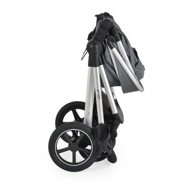Cărucior 2 în 1 Moni Alina Titanium grey – Transformabil în Landou, Scaun Reversibil, Compact și Ușor, Accesorii Incluse, 0–4 Ani