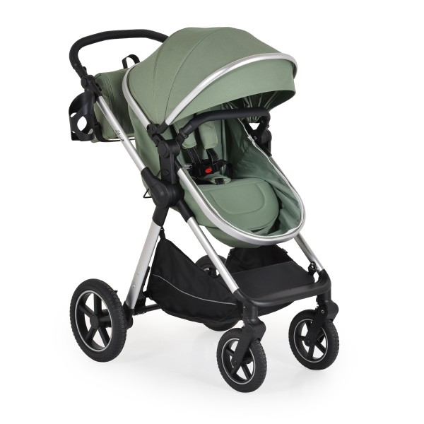 Cărucior 2 în 1 Moni Alina Dark Green – Transformabil în Landou, Scaun Reversibil, Compact și Ușor, Accesorii Incluse, 0–4 Ani 
