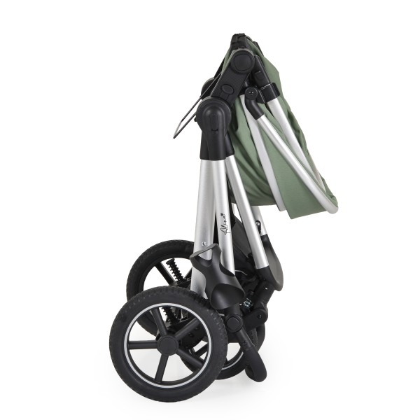 Cărucior 2 în 1 Moni Alina Dark Green – Transformabil în Landou, Scaun Reversibil, Compact și Ușor, Accesorii Incluse, 0–4 Ani