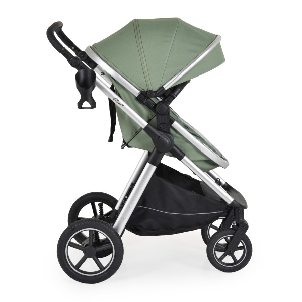 Cărucior 2 în 1 Moni Alina Dark Green – Transformabil în Landou, Scaun Reversibil, Compact și Ușor, Accesorii Incluse, 0–4 Ani
