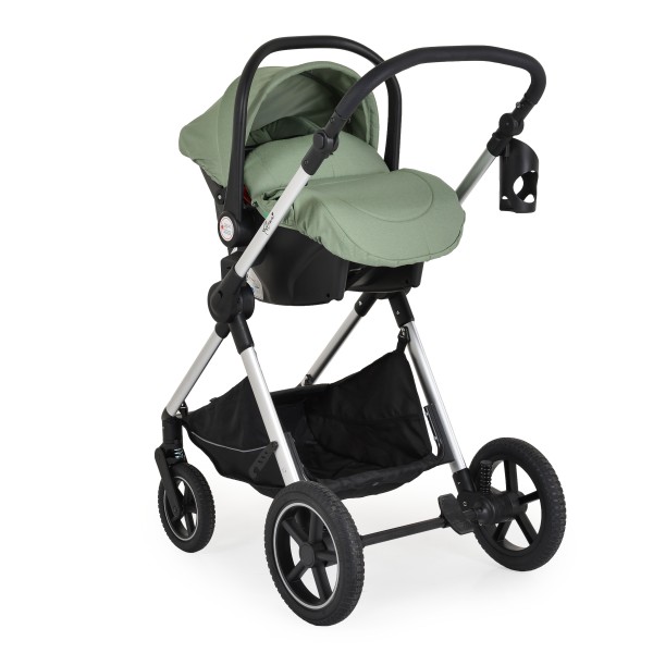 Cărucior 2 în 1 Moni Alina Dark Green – Transformabil în Landou, Scaun Reversibil, Compact și Ușor, Accesorii Incluse, 0–4 Ani