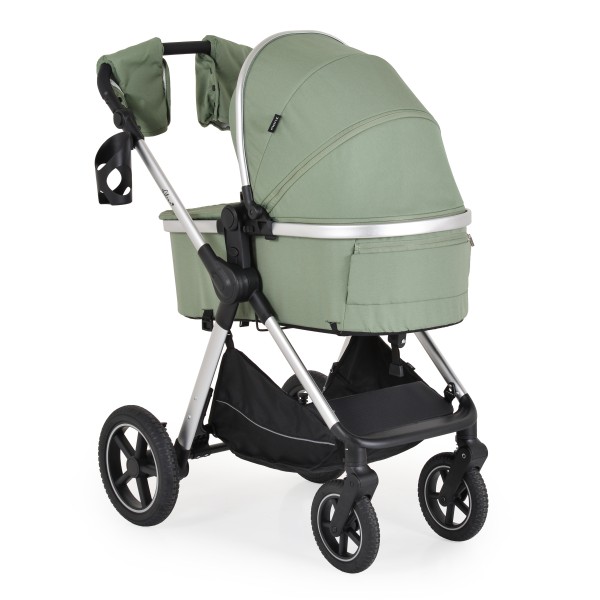 Cărucior 2 în 1 Moni Alina Dark Green – Transformabil în Landou, Scaun Reversibil, Compact și Ușor, Accesorii Incluse, 0–4 Ani