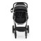 Cărucior 2 în 1 Moni Alina Black Onyx – Transformabil în Landou, Scaun Reversibil, Compact și Ușor, Accesorii Incluse, 0–4 Ani