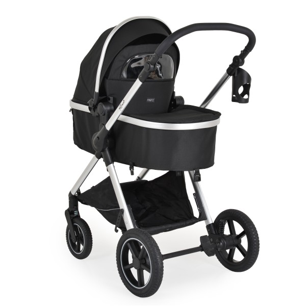 Cărucior 2 în 1 Moni Alina Black Onyx – Transformabil în Landou, Scaun Reversibil, Compact și Ușor, Accesorii Incluse, 0–4 Ani