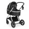 Cărucior 2 în 1 Moni Alina Black Onyx – Transformabil în Landou, Scaun Reversibil, Compact și Ușor, Accesorii Incluse, 0–4 Ani