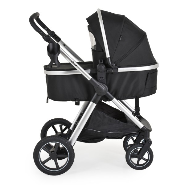 Cărucior 2 în 1 Moni Alina Black Onyx – Transformabil în Landou, Scaun Reversibil, Compact și Ușor, Accesorii Incluse, 0–4 Ani