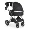 Cărucior 2 în 1 Moni Alina Black Onyx – Transformabil în Landou, Scaun Reversibil, Compact și Ușor, Accesorii Incluse, 0–4 Ani