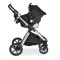 Cărucior 2 în 1 Moni Alina Black Onyx – Transformabil în Landou, Scaun Reversibil, Compact și Ușor, Accesorii Incluse, 0–4 Ani