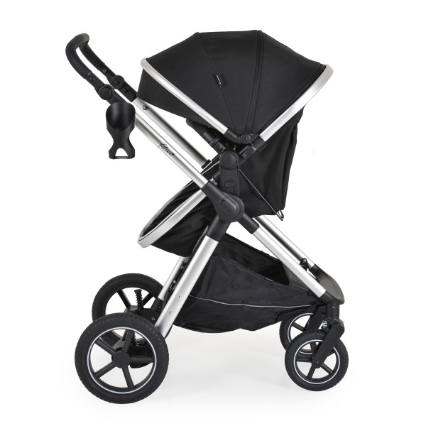 Cărucior 2 în 1 Moni Alina Black Onyx – Transformabil în Landou, Scaun Reversibil, Compact și Ușor, Accesorii Incluse, 0–4 Ani