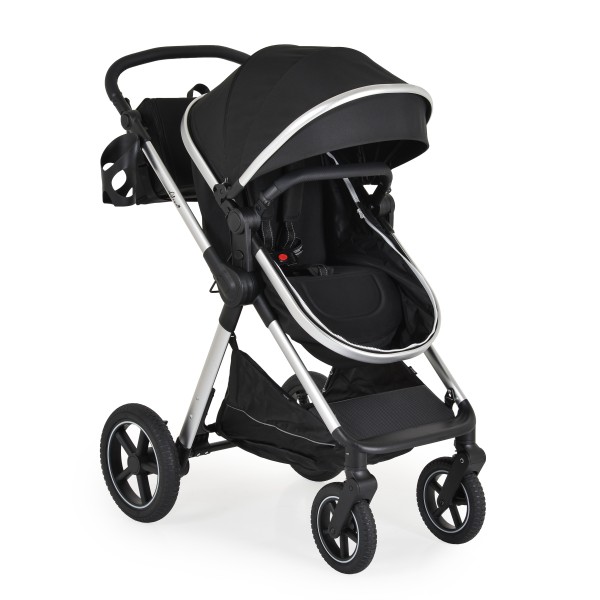 Cărucior 2 în 1 Moni Alina Black Onyx – Transformabil în Landou, Scaun Reversibil, Compact și Ușor, Accesorii Incluse, 0–4 Ani