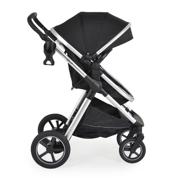 Cărucior 2 în 1 Moni Alina Black Onyx – Transformabil în Landou, Scaun Reversibil, Compact și Ușor, Accesorii Incluse, 0–4 Ani