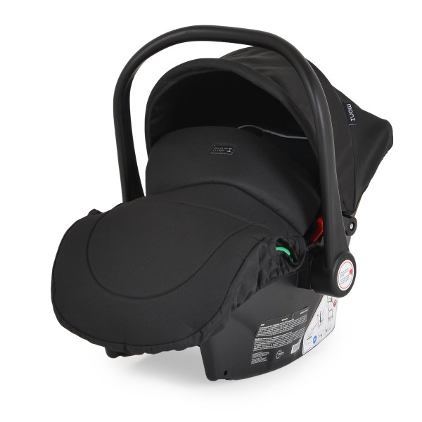 Cărucior 2 în 1 Moni Alina Black Onyx – Transformabil în Landou, Scaun Reversibil, Compact și Ușor, Accesorii Incluse, 0–4 Ani