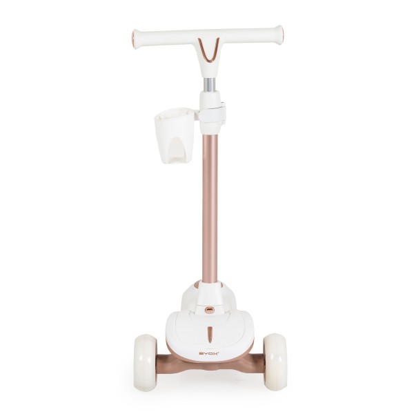 Trotinetă evolutiva 6 în 1 Byox Cornet White – Cu Scaun, Control Parental, LED și Muzică – de la 12 Luni+