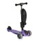 Trotinetă 2 în 1 pentru Copii Byox Rumble Purple – Cu Scaun, Muzică, Lumini 3D și Roți PU, 3–8 ani