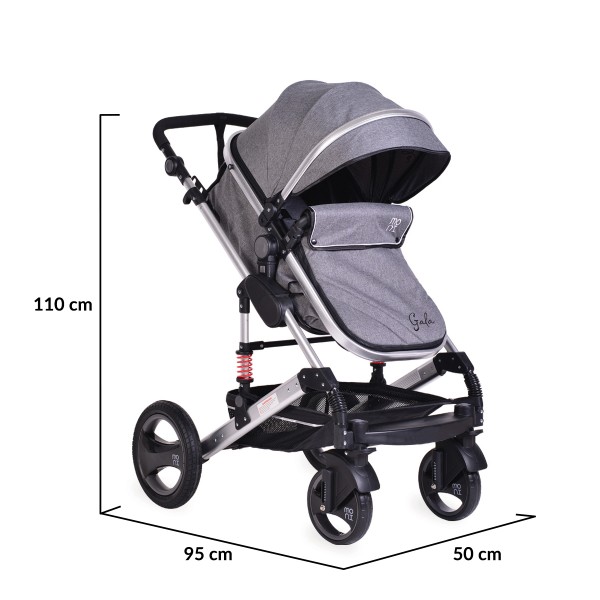 Cărucior 2 în 1 pentru Bebeluși Moni Gala Dark Grey – Landou Transformabil, Spătar Reglabil, Cadru Aluminiu, 0–36 Luni Cărucior 2 în 1 pentru Bebeluși Moni Gala Dark Grey – Landou Transformabil, Spătar Reglabil, Cadru Aluminiu, 0–36 Luni