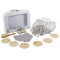 Set cadou Bebelusi din 6 Piese, Cangaroo Bearli Grey, ideal nou-nascut, botez, baby shower Set cadou Bebelusi din 6 Piese, Cangaroo Bearli Grey, ideal nou-nascut, botez, baby shower