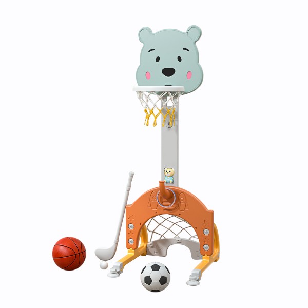 Set sportiv interactiv 5 in 1 pentru copii 12 luni+ Moni Garden Multicolor, baschet, fotbal, golf + muzica si povesti
