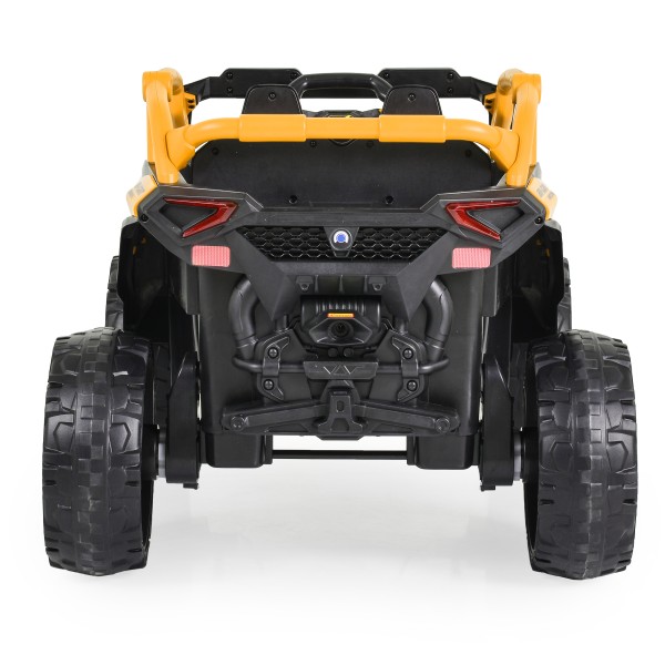 Jeep Buggy Electric Copii Moni Kansas Orange 3-8 ani ani, 4 Motoare 30W, 2 Baterii, Telecomandă 2.4 GHz, Lumini LED și MP3