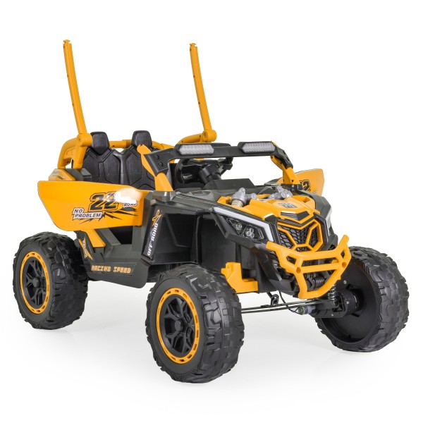 Jeep Buggy Electric Copii Moni Kansas Orange 3-8 ani ani, 4 Motoare 30W, 2 Baterii, Telecomandă 2.4 GHz, Lumini LED și MP3