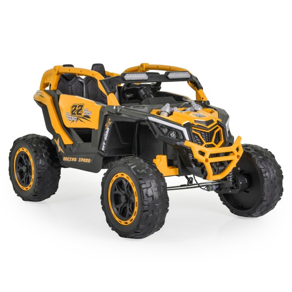 Jeep Buggy Electric Copii Moni Kansas Orange 3-8 ani ani, 4 Motoare 30W, 2 Baterii, Telecomandă 2.4 GHz, Lumini LED și MP3