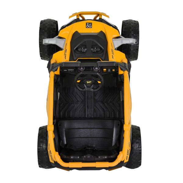Mașinuță Electrică Jeep Moni Arizona Orange pentru Copii 3–8 ani, 4 Motoare 30W, Baterie 2x12V7Ah, Telecomandă 2.4GHz, Lumini și MP3