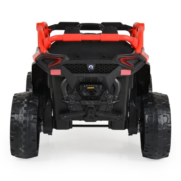 Mașinuță Electrică Jeep Moni Arizona Red pentru Copii 3–8 ani, 4 Motoare 30W, Baterie 2x12V7Ah, Telecomandă 2.4GHz, Lumini și MP3