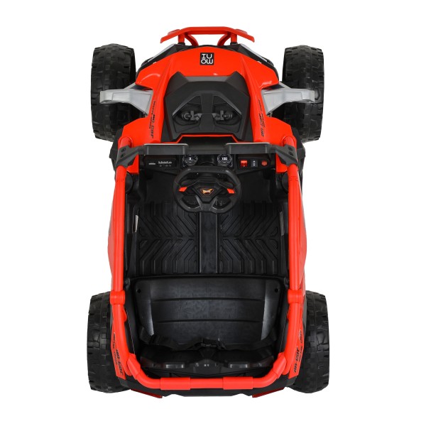 Mașinuță Electrică Jeep Moni Arizona Red pentru Copii 3–8 ani, 4 Motoare 30W, Baterie 2x12V7Ah, Telecomandă 2.4GHz, Lumini și MP3