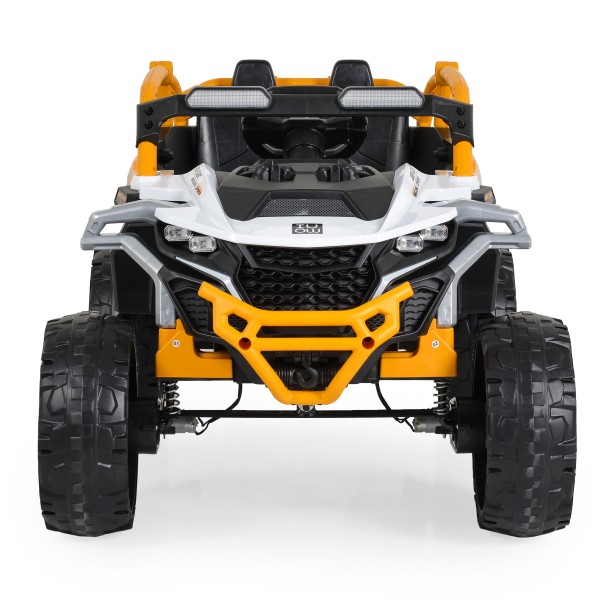 Mașinuță Electrică Jeep Moni Arizona White pentru Copii 3–8 ani, 4 Motoare 30W, Baterie 2x12V7Ah, Telecomandă 2.4GHz, Lumini și MP3