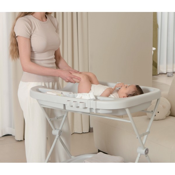 Masă de Înfășat Cangaroo Croco Pink – Pliabilă, cu Rafturi, Roți și Jucării, până la 15 kg Masă de Înfășat Cangaroo Croco Pink – Pliabilă, cu Rafturi, Roți și Jucării, până la 15 kg
