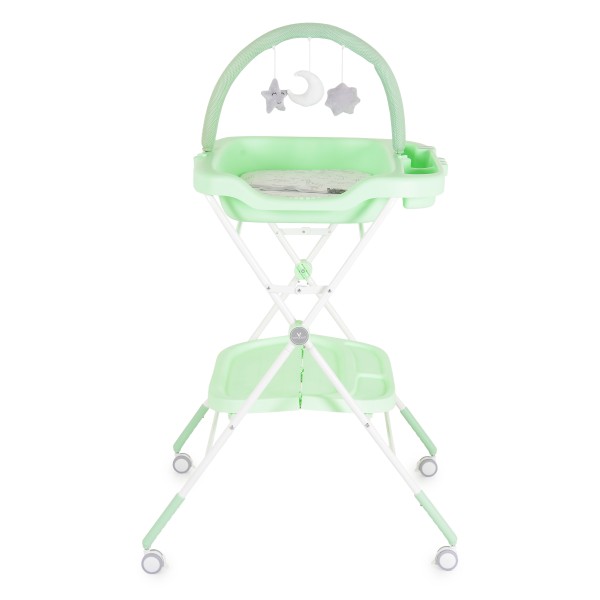 Masă de Înfășat Cangaroo Croco Green – Pliabilă, cu Rafturi, Roți și Jucării, până la 15 kg Masă de Înfășat Cangaroo Croco Green – Pliabilă, cu Rafturi, Roți și Jucării, până la 15 kg