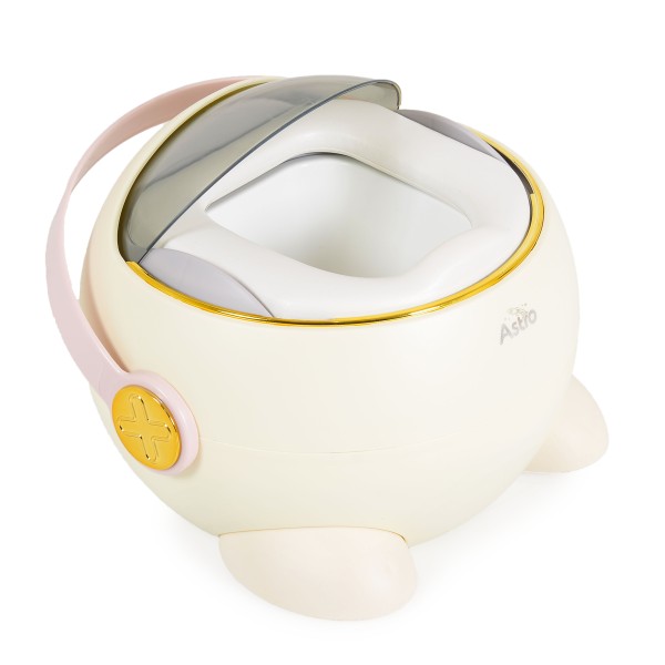 Oliță ergonomicã pentru copii Cangaroo Astro Pink – cu spătar, capac, mâner și bază antiderapantă